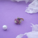 Load image into Gallery viewer, 18K Gold Ring with Multicolor CZ Stones
