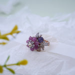 Load image into Gallery viewer, 18K Gold Ring with Multicolor CZ Stones
