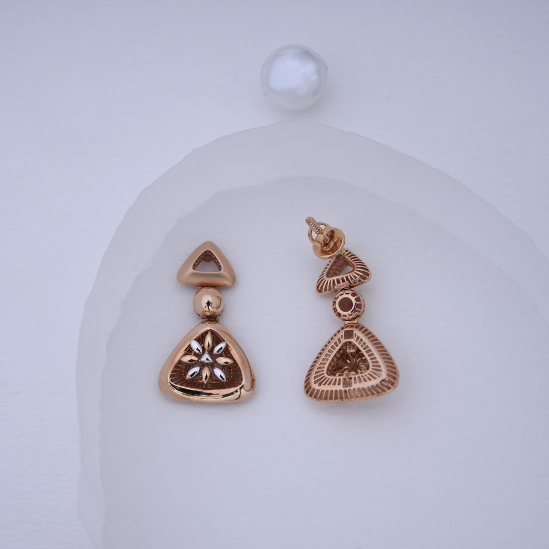 18K Gold Drop Earrings