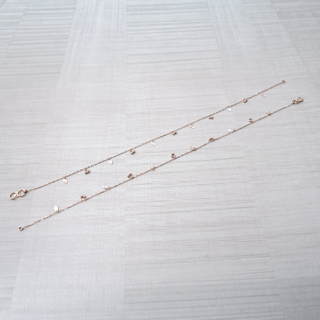 18K Gold Fancy Chain Anklet