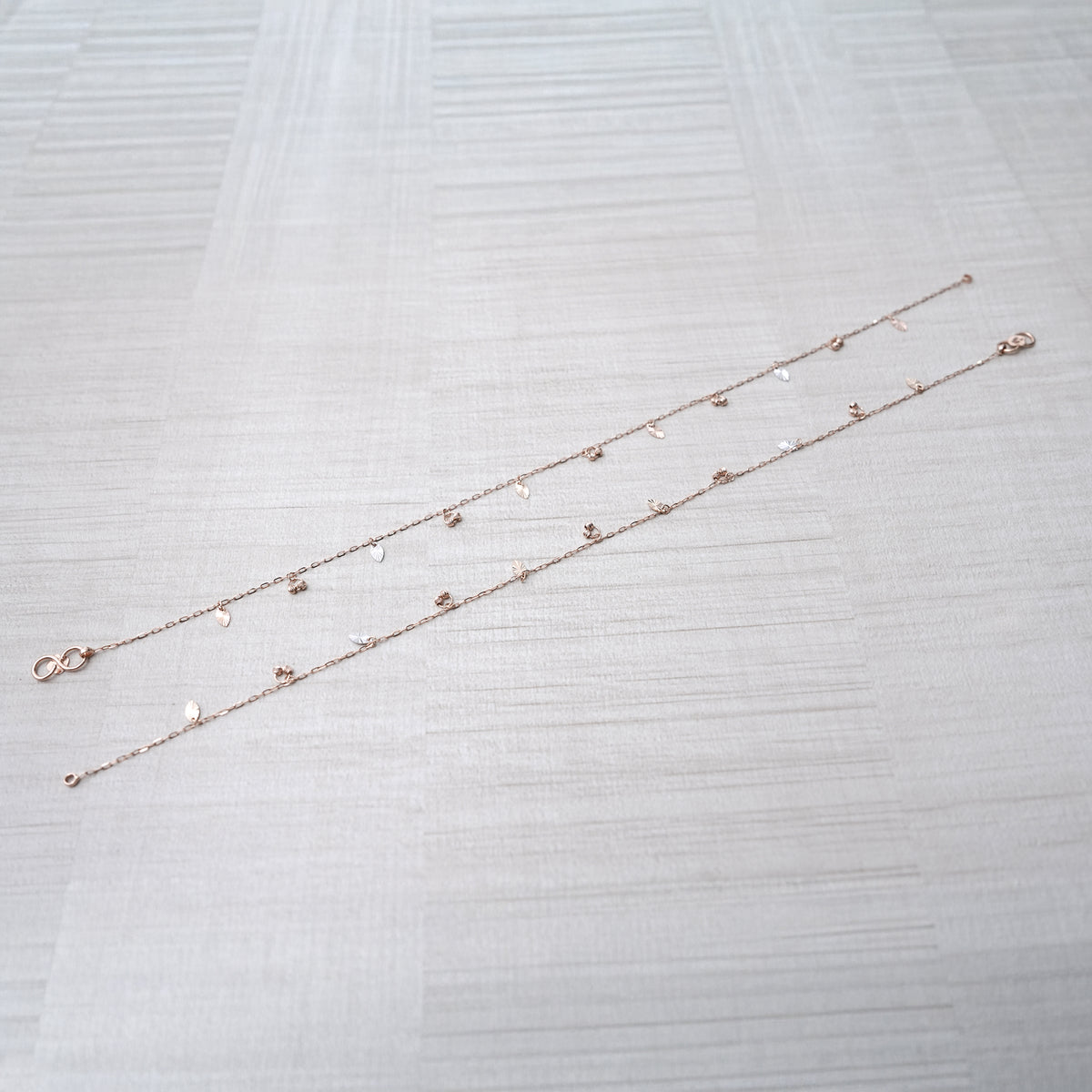 18k gold fancy chain anklet