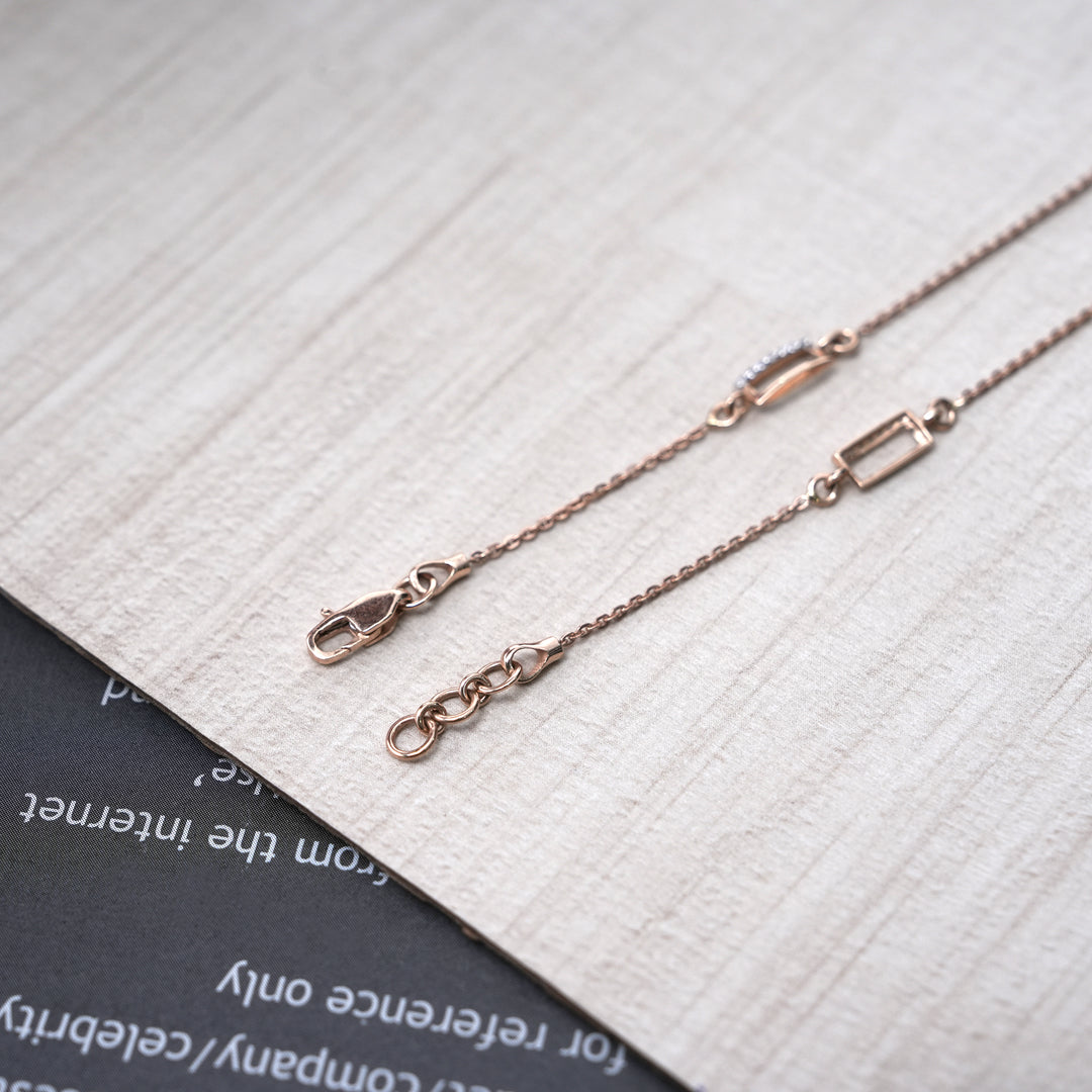 18K Gold Anklet with Multicolour Stones