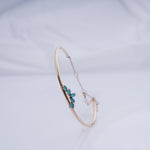 Load image into Gallery viewer, 18K Gold Bangle with Blue Stones
