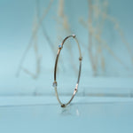 Load image into Gallery viewer, 18K Gold Bangle with Blue Stones
