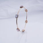 Load image into Gallery viewer, 18K Gold Bangle with CZ Stones

