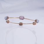 Load image into Gallery viewer, 18K Gold Bangle with CZ Stones
