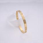 Load image into Gallery viewer, 18K Gold Bangle with CZ Stones
