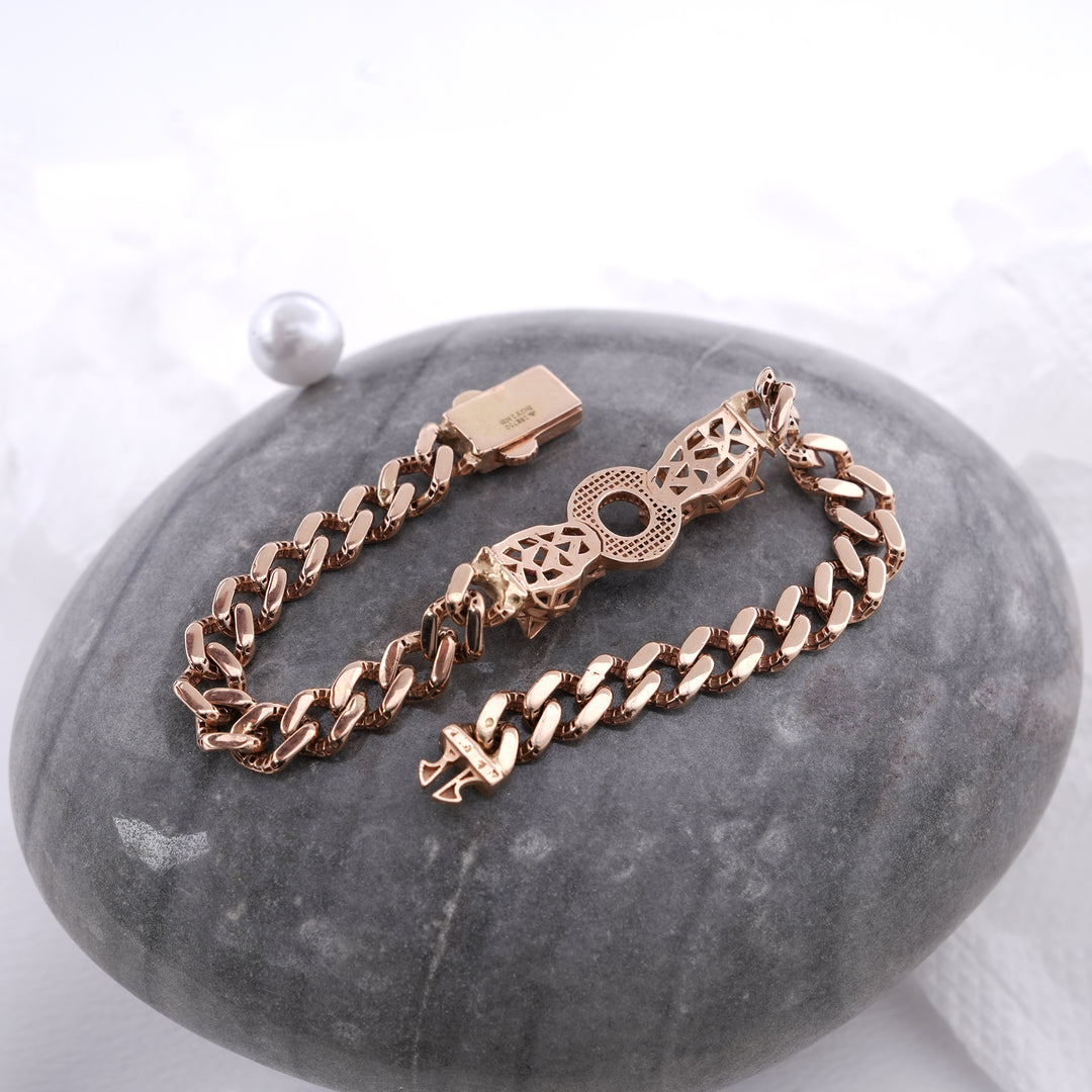 18K Gold Bracelet with CZ Stones