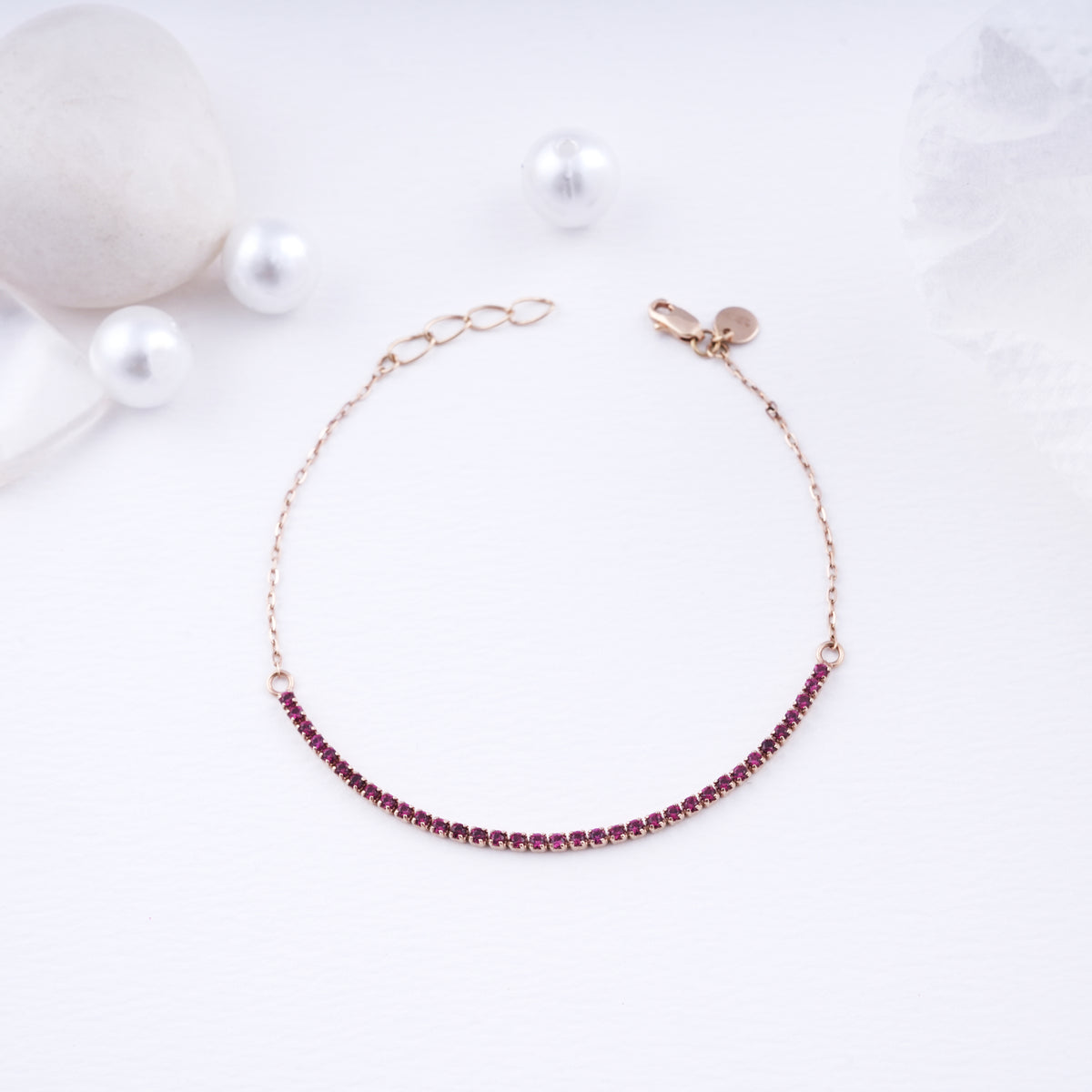 18k gold bracelet with cz stones