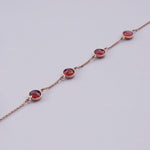 Load image into Gallery viewer, 18K Gold Bracelet with Red Stones

