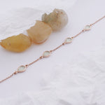 Load image into Gallery viewer, 18K Gold Bracelet with Pastel Green Stones
