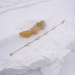 Load image into Gallery viewer, 18K Gold Bracelet with Pastel Green Stones
