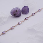 Load image into Gallery viewer, 18K Gold Bracelet with Purple Stones
