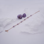Load image into Gallery viewer, 18K Gold Bracelet with Purple Stones

