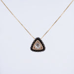 Load image into Gallery viewer, 18K Gold Pendant Necklace with CZ Stones
