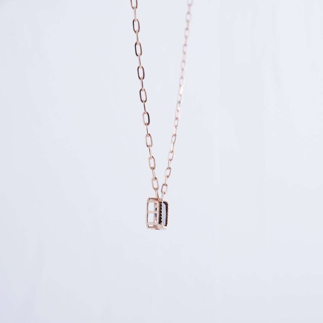 18K Gold Necklace with CZ Stones