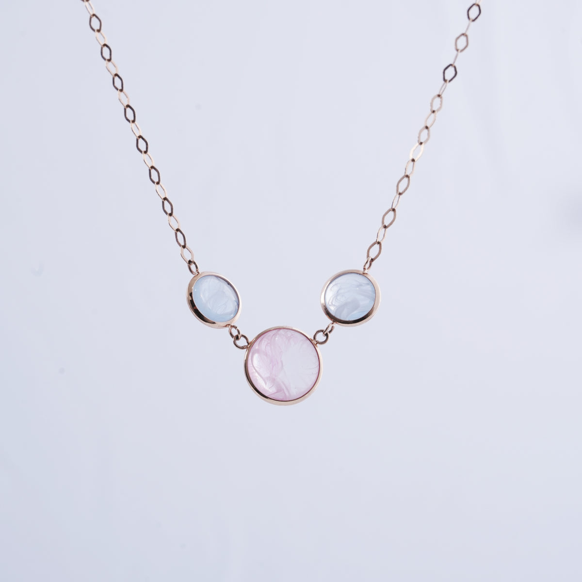 18k gold necklace with cz stones