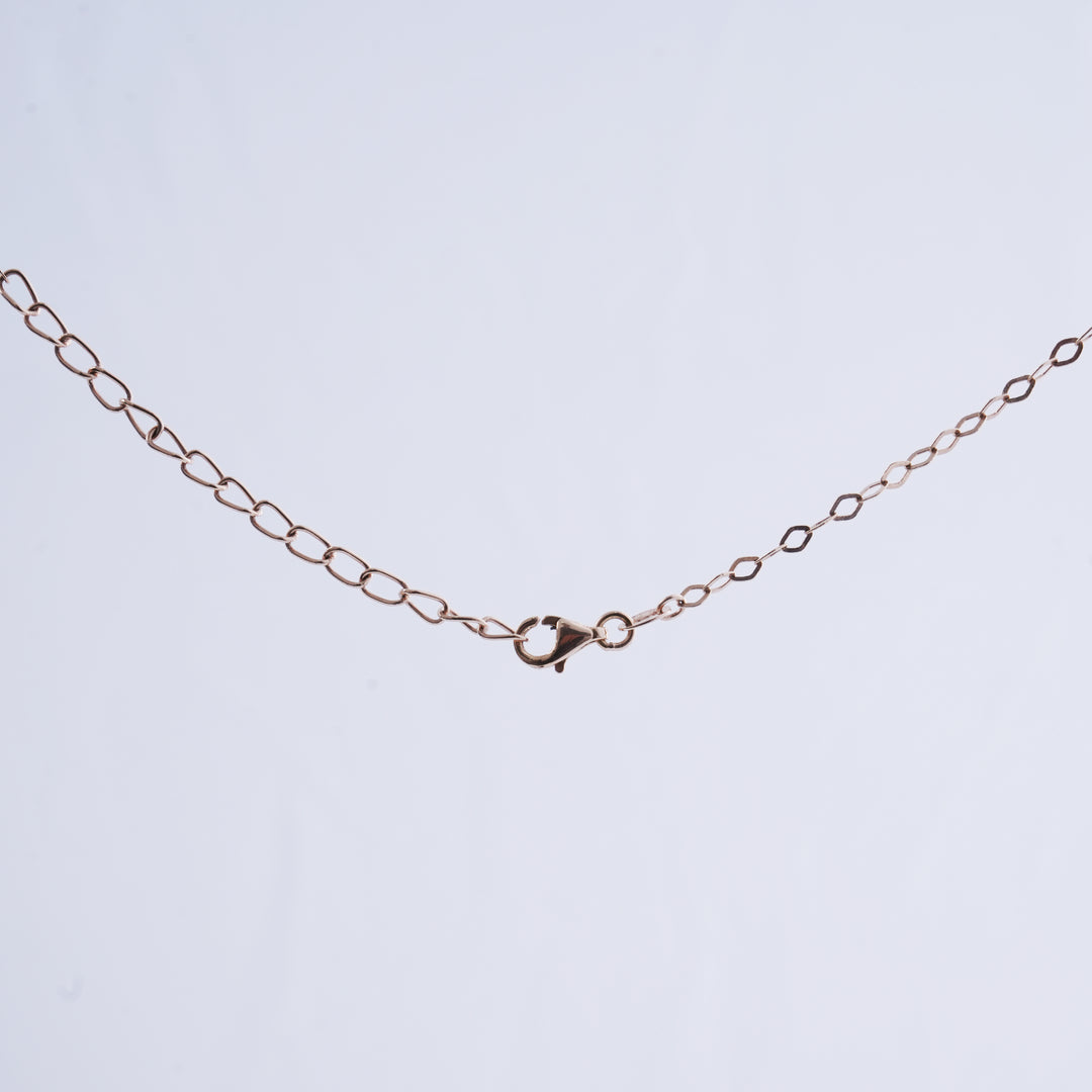 18K Gold Necklace with CZ Stones