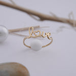 Load image into Gallery viewer, 18K Timeless Gold Ring with Heart &amp; Love
