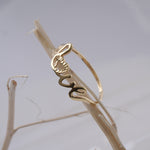 Load image into Gallery viewer, 18K Timeless Gold Ring with Heart &amp; Love
