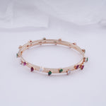 Load image into Gallery viewer, 18K Gold Bangle with Multicolour Stones ( Single Bangle only available now )
