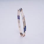 Load image into Gallery viewer, 18K Gold Bangle with Multicolour Stones
