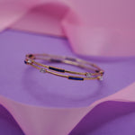 Load image into Gallery viewer, 18K Gold Bangle with Multicolour Stones
