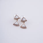 Load image into Gallery viewer, 18K Gold Drop Earrings with CZ Stones
