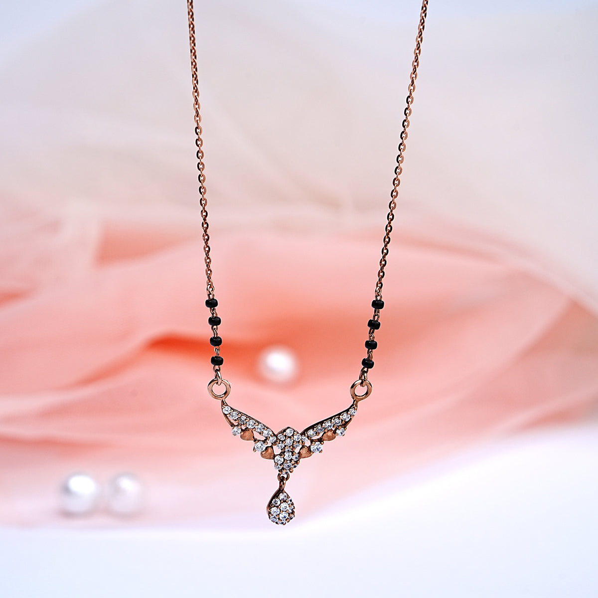 Caia 9k ca1bbn9w236 black beads necklace women hero