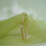 Load image into Gallery viewer, 9K Rose Gold Bangle with CZ Stones for Office wear
