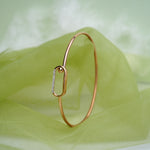 Load image into Gallery viewer, 9K Rose Gold Bangle with CZ Stones for Office wear
