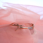 Load image into Gallery viewer, 9K Gold Bangle with CZ Stones
