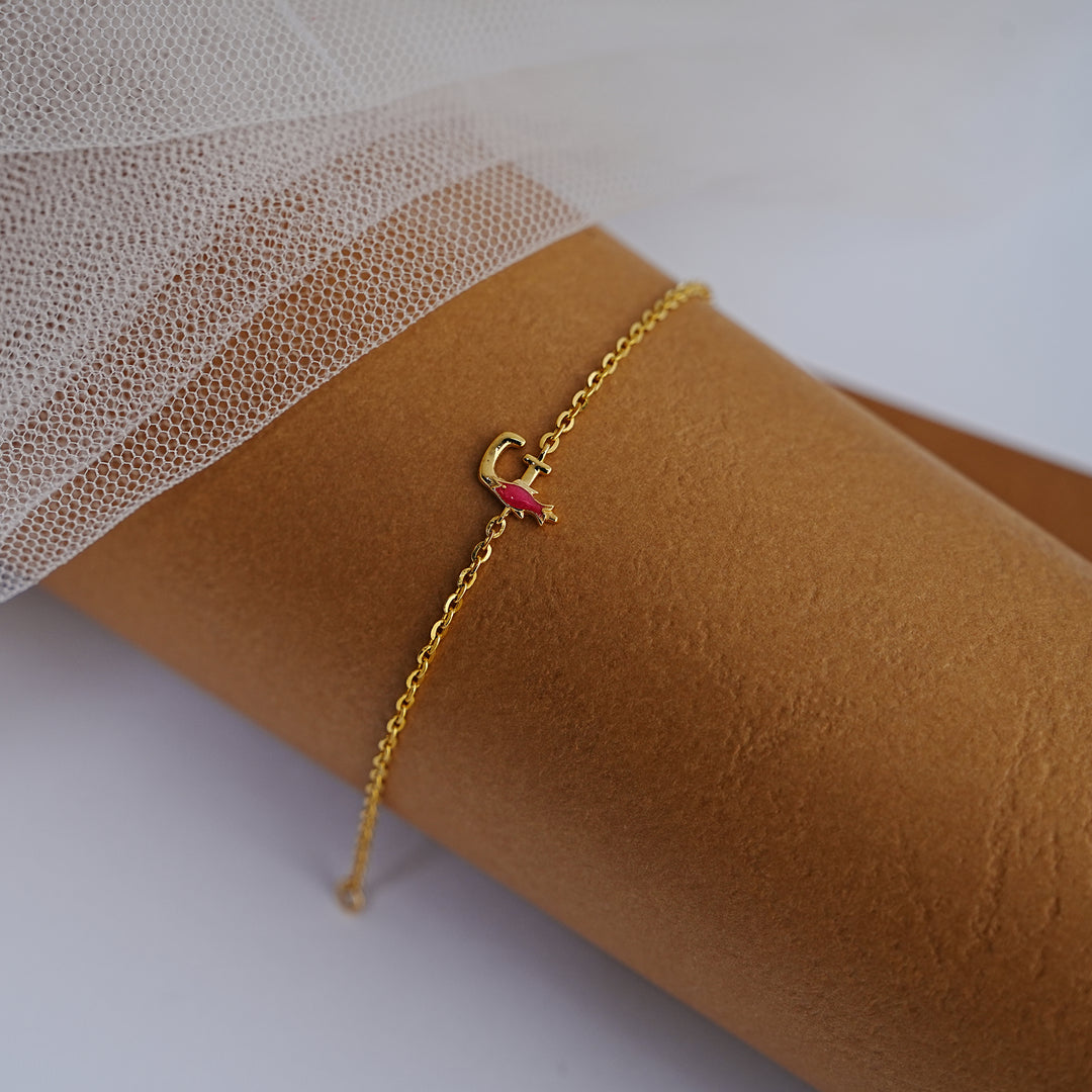 9K Gold Alphabet Bracelet for Kids