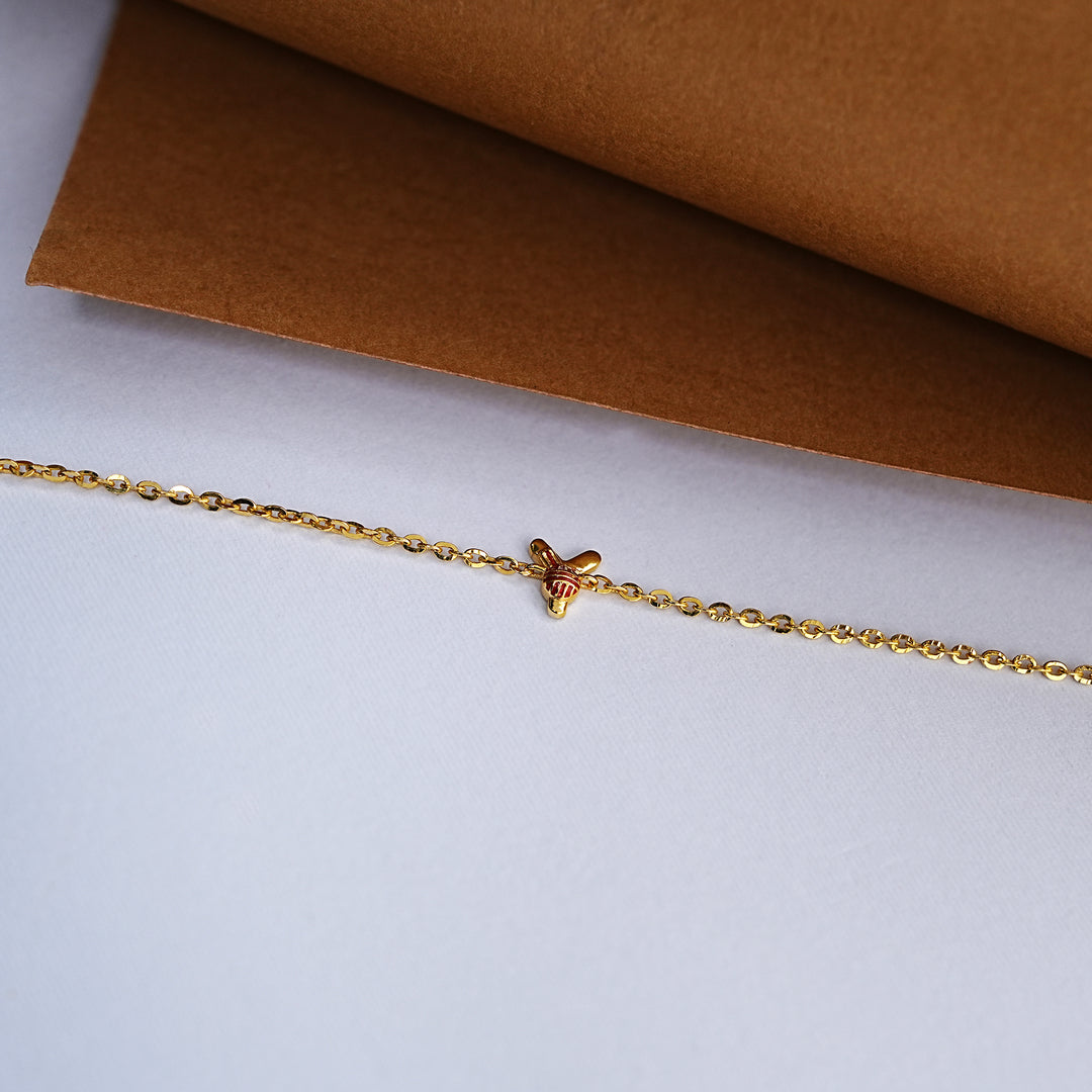 9K Gold Alphabet Bracelet for Kids