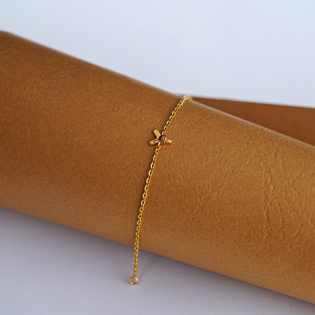 9K Gold Alphabet Bracelet for Kids