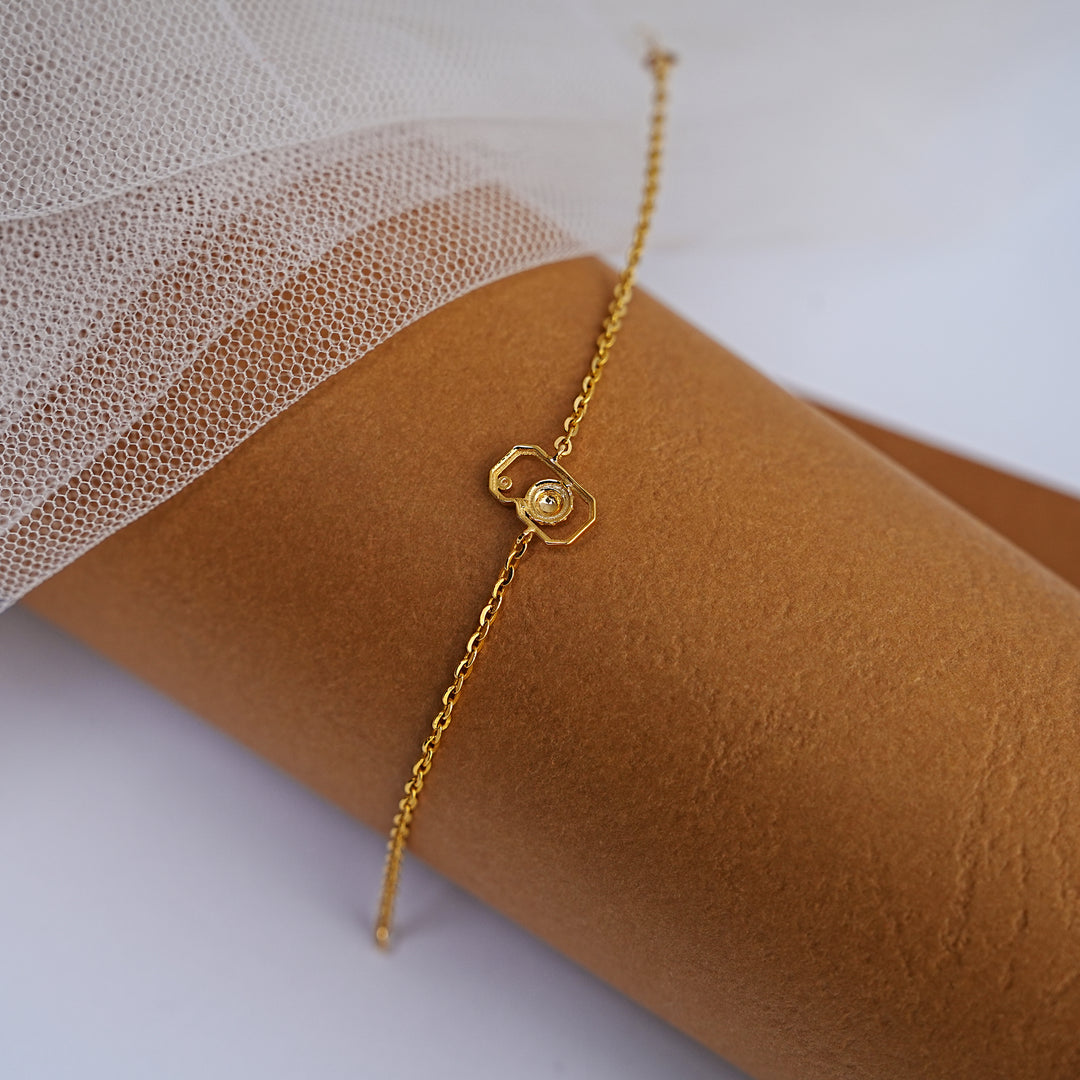 9K Gold Alphabet Bracelet for Kids