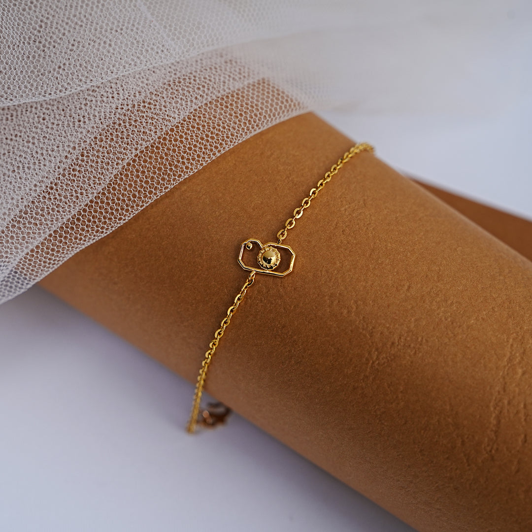 9K Gold Alphabet Bracelet for Kids