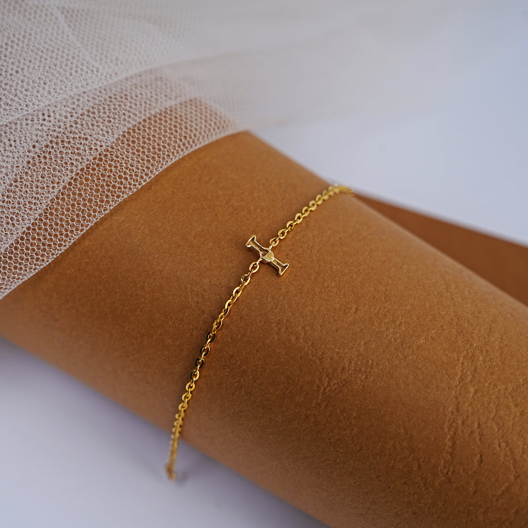 9K Gold Alphabet Bracelet for Kids