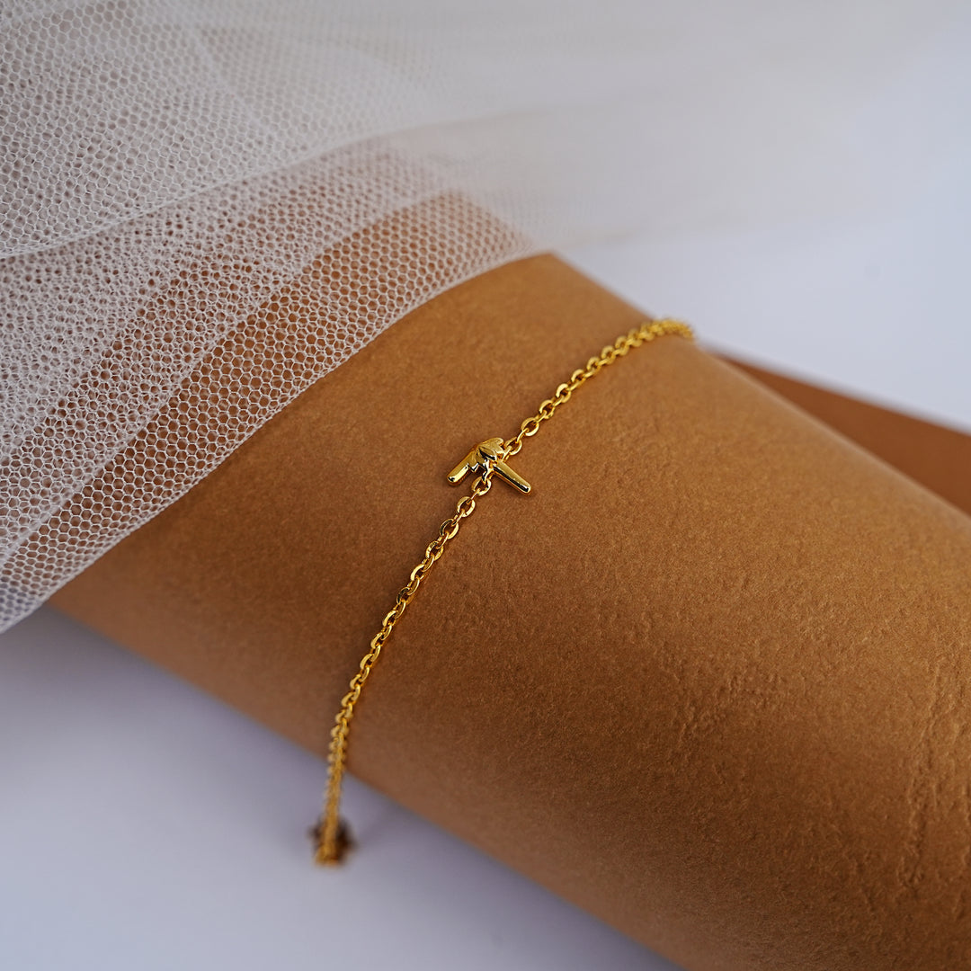 9K Gold Alphabet Bracelet for Kids