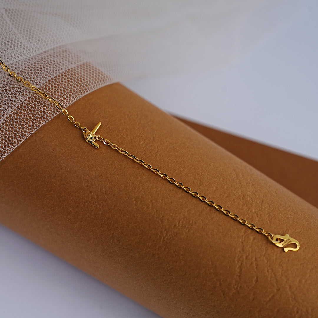 9K Gold Alphabet Bracelet for Kids