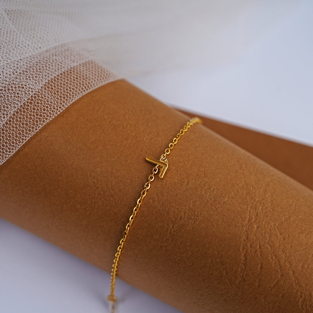 9K Gold Alphabet Bracelet for Kids