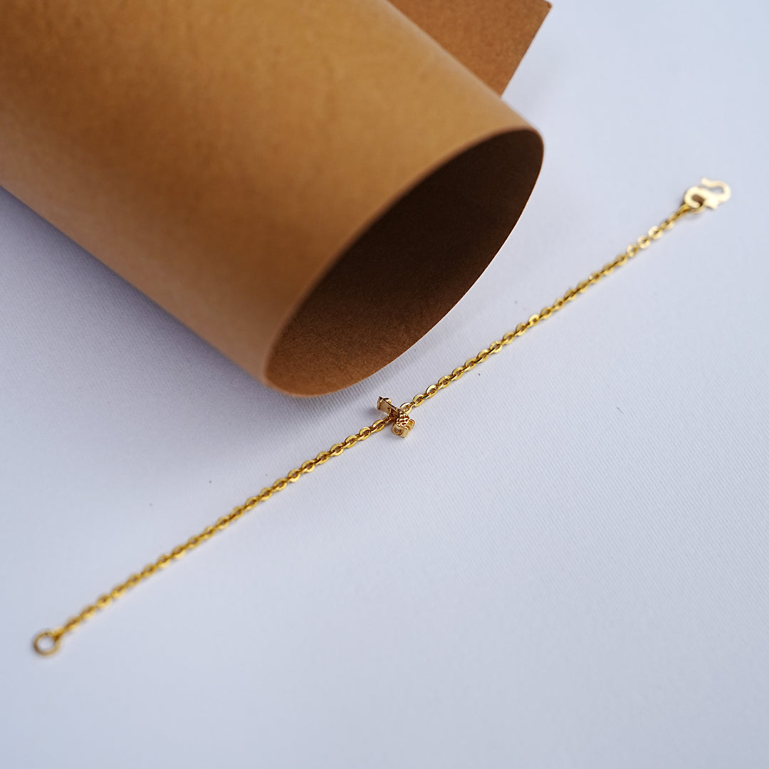 9K Gold Alphabet Bracelet for Kids