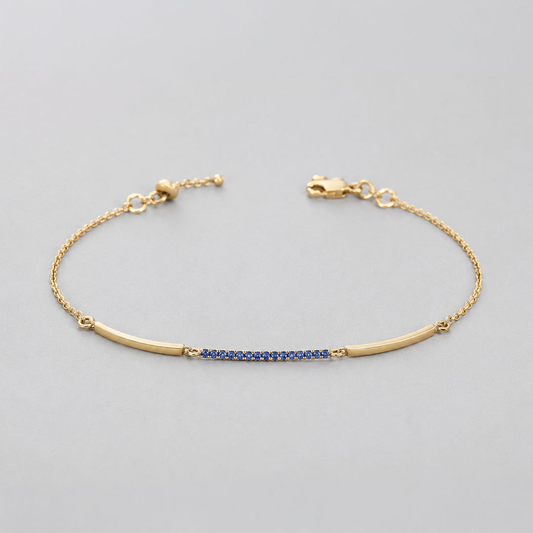 9K Rose Gold Bracelet with CZ Stones