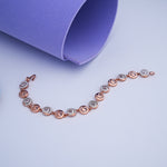 Load image into Gallery viewer, 9K Rose Gold Bracelet with CZ Stone
