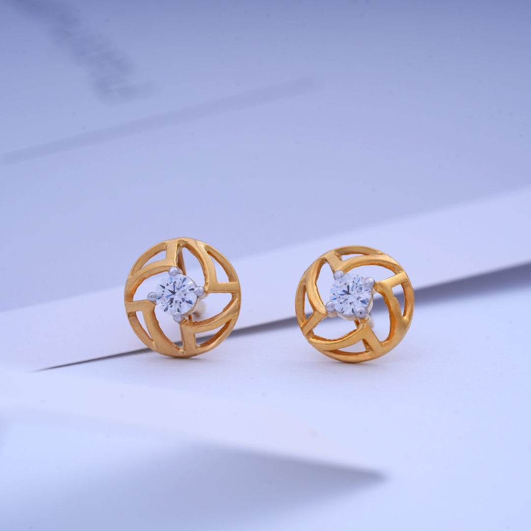 9K Gold Stud Earrings Caia