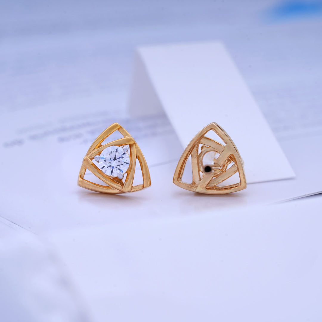 9K Gold Stud Earrings Caia