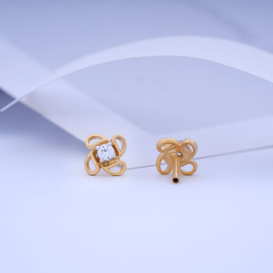 9K Gold Stud Earrings Caia