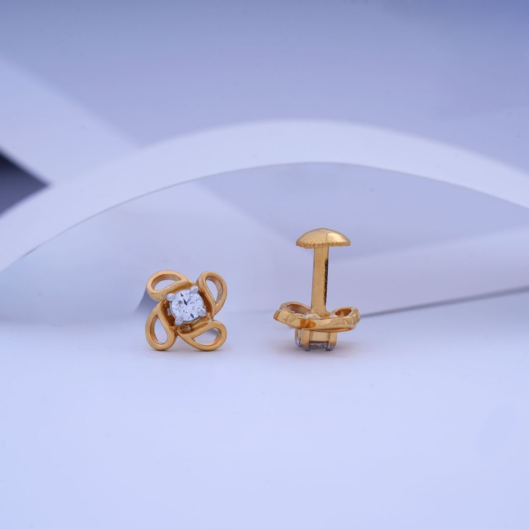 9K Gold Stud Earrings Caia