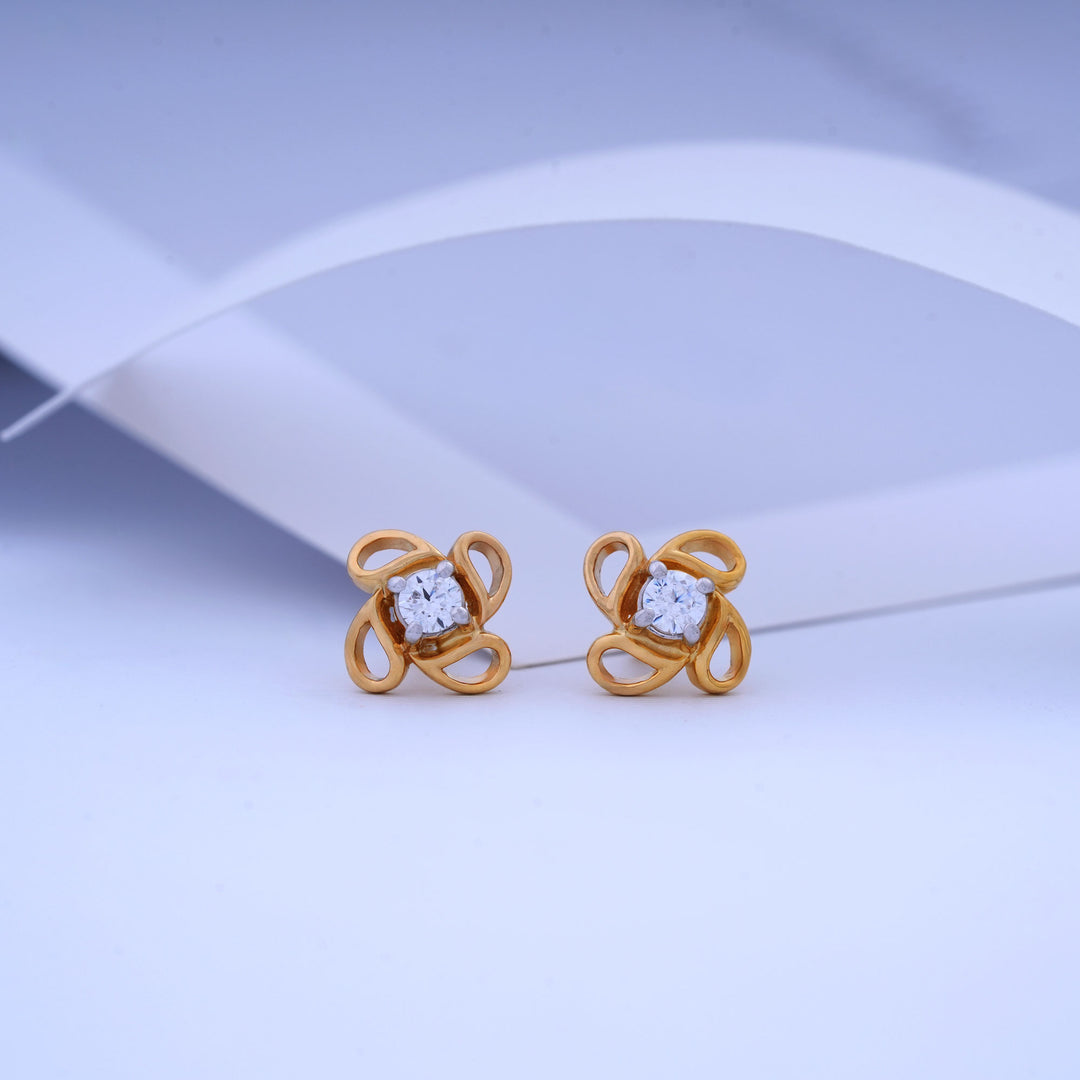 9K Gold Stud Earrings Caia
