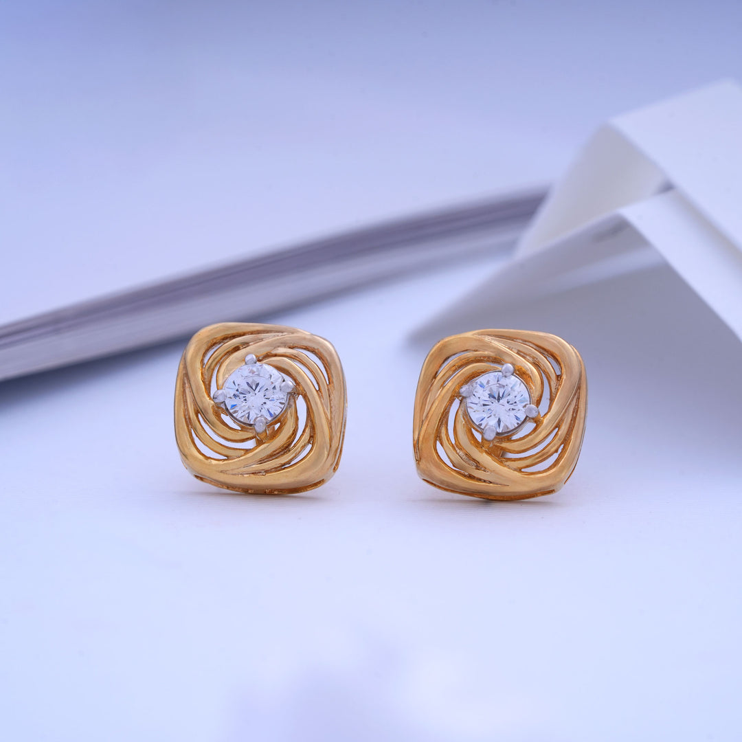 9K Gold Stud Earrings Caia